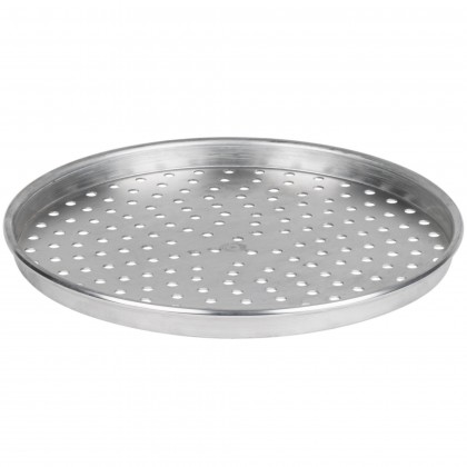 18" x 1 1/2" Perforated Heavy Weight Aluminum Tapered / Nesting Pizza Pan