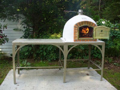Brick Oven on Metal Stand