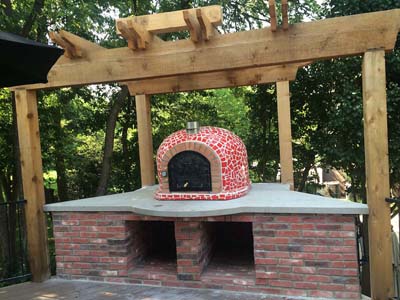 outdoor brick pizza oven