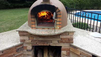 outdoor brick pizza oven