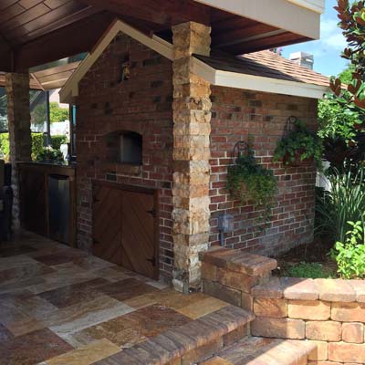 outdoor brick pizza oven