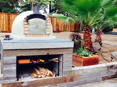 Portuguese brick pizza oven