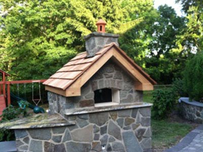 Wood Burning Oven in Stones