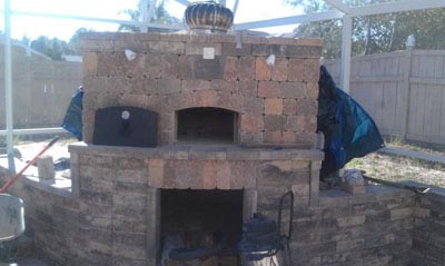 Wood Pizza Oven in Pavers