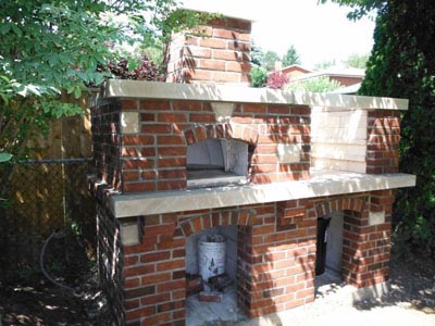 Wood Oven in Backyard